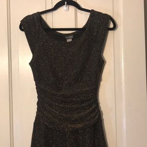 LBD Dress Black & Gold Metallic Sz 8